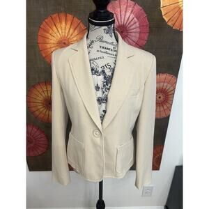 Bern and Mort Quality Beige Cropped Jacket Minimalist Parisian Chic Classic S